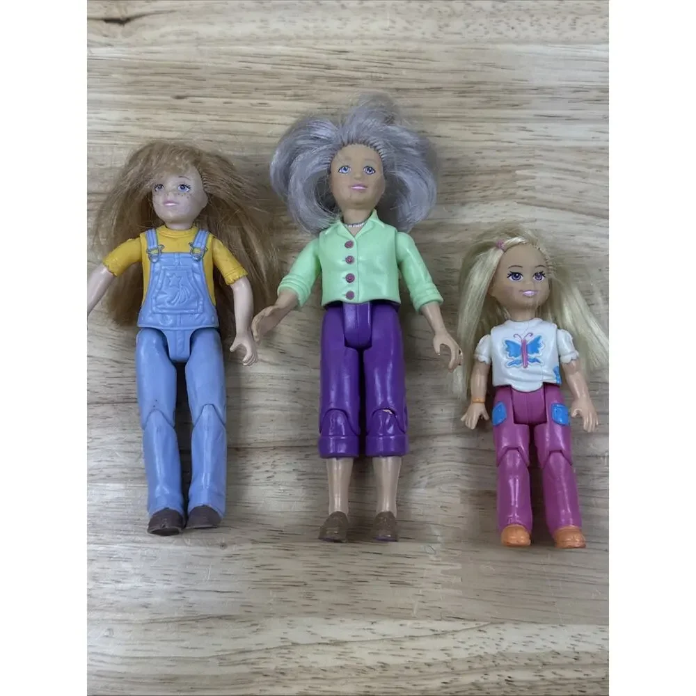 Fisher Price Loving Family Figures Lot Dad Mom Grandma Dollhouse People 2006